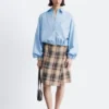 Knie-langer Tartan-Wickelrock