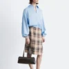 Knie-langer Tartan-Wickelrock
