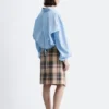 Knie-langer Tartan-Wickelrock