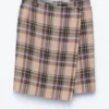 Knie-langer Tartan-Wickelrock