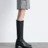 Kniehohe Nappa-Sock-Stiefel