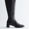 Kniehohe Nappa-Sock-Stiefel
