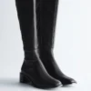 Kniehohe Nappa-Sock-Stiefel