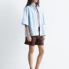 Kurzarm-Shorts aus Baumwolle