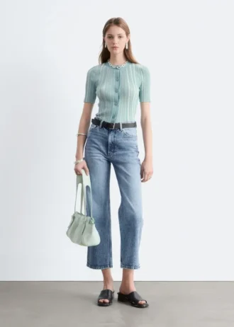 Kurze Wide-Leg-Jeans