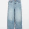 Kurze Wide-Leg-Jeans