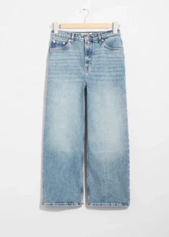 Kurze Wide-Leg-Jeans