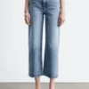 Kurze Wide-Leg-Jeans