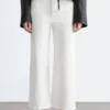 Kurze Wide-Leg-Jeans