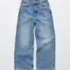 Kurze Wide-Leg-Jeans