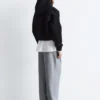 Kurzer Scuba-Hoodie mit Reißverschluss