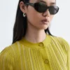 Kurzärmeliger Cardigan mit Rippmuster
