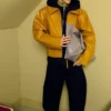 Lackleder-Bikerjacke