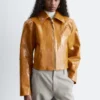 Lackleder-Bikerjacke