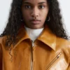 Lackleder-Bikerjacke