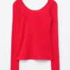 Langarmshirt mit U-Ausschnitt