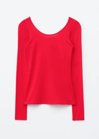 Langarmshirt mit U-Ausschnitt