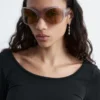 Langarmshirt mit U-Ausschnitt