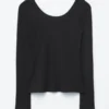 Langarmshirt mit U-Ausschnitt
