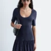 Langes Jersey-Maxikleid