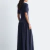 Langes Jersey-Maxikleid