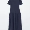 Langes Jersey-Maxikleid