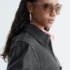 Leder-Bikerjacke