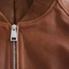 Leder-Bomberjacke
