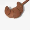 Leder-Croissant-Schlüsselanhänger