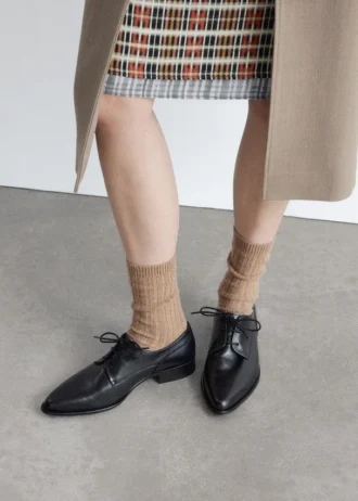 Leder-Derby-Schuhe