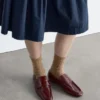 Leder-Loafer mit eckiger Spitze