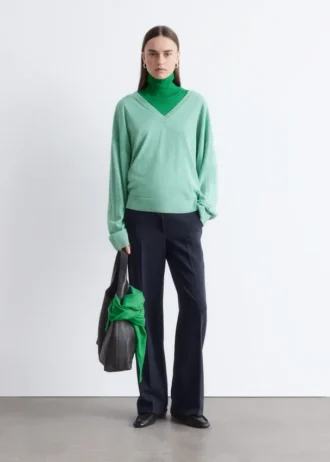 Leder-Loafer mit eckiger Spitze
