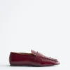 Leder-Loafer mit eckiger Spitze