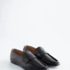 Leder-Loafer mit eckiger Spitze