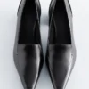 Leder-Loafer-Pumps