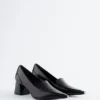 Leder-Loafer-Pumps