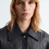 Lederjacke mit aufgesetzten Taschen