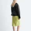 Lederjacke mit Kordelzug in der Taille