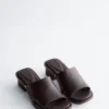 Ledersandalen mit Blockabsatz