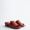 Ledersandalen mit Blockabsatz