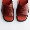 Ledersandalen mit Blockabsatz