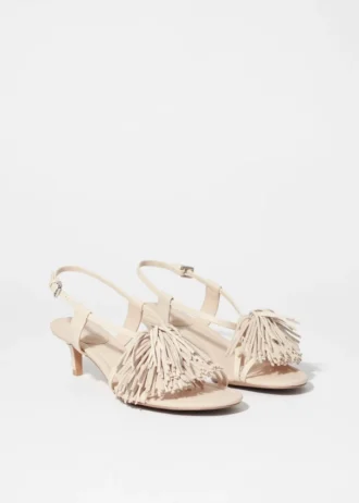 Ledersandalen mit Fransen