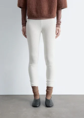 Leggings aus Pointelle-Strick