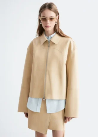 Lässige Lederjacke