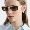 Markante rechteckige Sonnenbrille