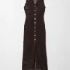 Maxikleid aus offenem Strick