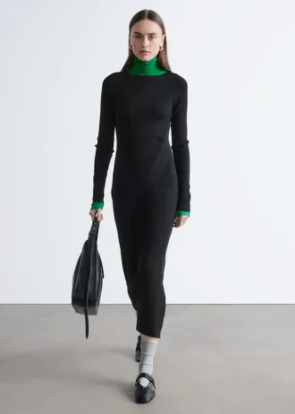 Maxikleid aus Rippstrick
