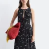 Maxikleid aus Seide mit Blumenmuster