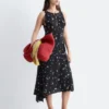 Maxikleid aus Seide mit Blumenmuster