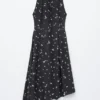 Maxikleid aus Seide mit Blumenmuster